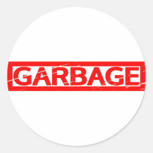 Garbage Stamp Classic Round Sticker