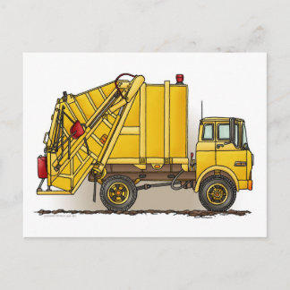 Garbage Truck 2 Construction Post card