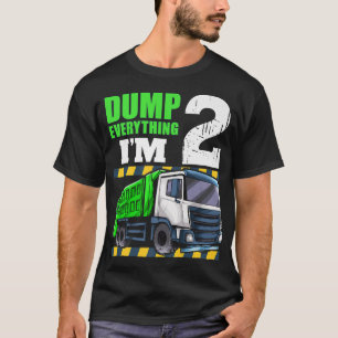 Garbage Truck 2nd Birthday Boy 2 Year Old Two Todd T-Shirt