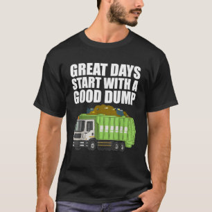 Garbage Truck Art For Toddler Boys Garbage Man T-Shirt