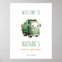 Garbage Truck Birthday Welcome