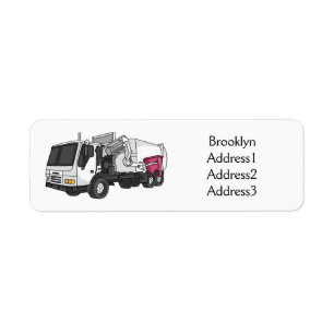 Garbage truck cartoon illustration