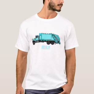 Garbage truck cartoon illustration T-Shirt