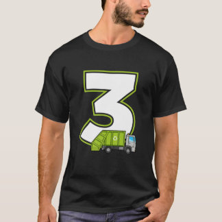 Garbage Truck Costume Party 3rd Birthday Boy T Shi T-Shirt