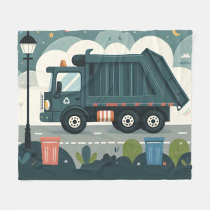 Garbage Truck Fleece Blanket