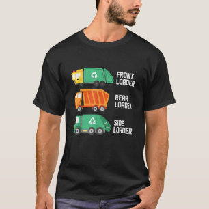 Garbage Truck Front Rear Side Loader Graphic Funny T-Shirt
