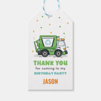 Garbage Truck Gift Tags Dump Truck Party Thank You
