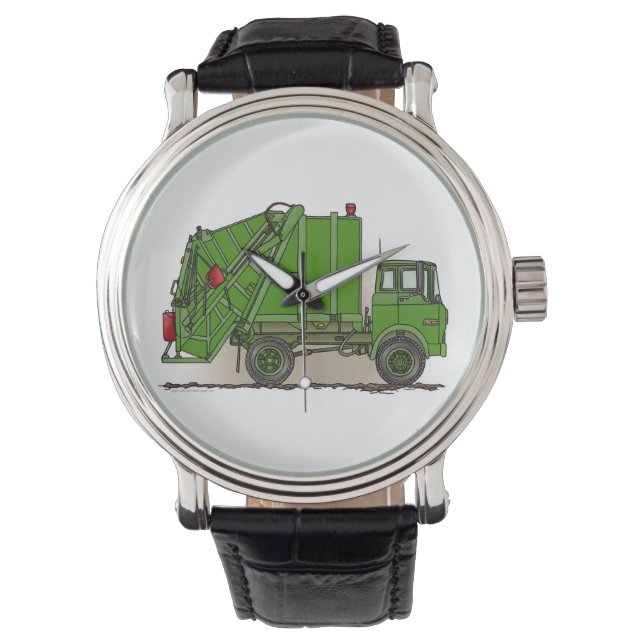 Garbage Truck Green Watch (Front)