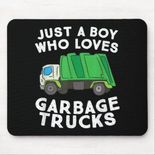 Garbage Truck Just A Boy Who Loves Garbage Trucks Mouse Pad