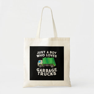 Garbage Truck Just A Boy Who Loves Garbage Trucks Tote Bag