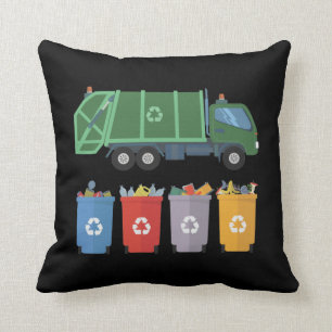 Garbage Truck Kids Trash Recycling Cushion