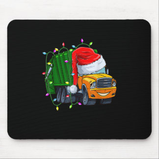 Garbage Truck Lights Christmas Trash Trucks Lover  Mouse Pad