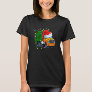 Garbage Truck Lights Christmas Trash Trucks Santa T-Shirt