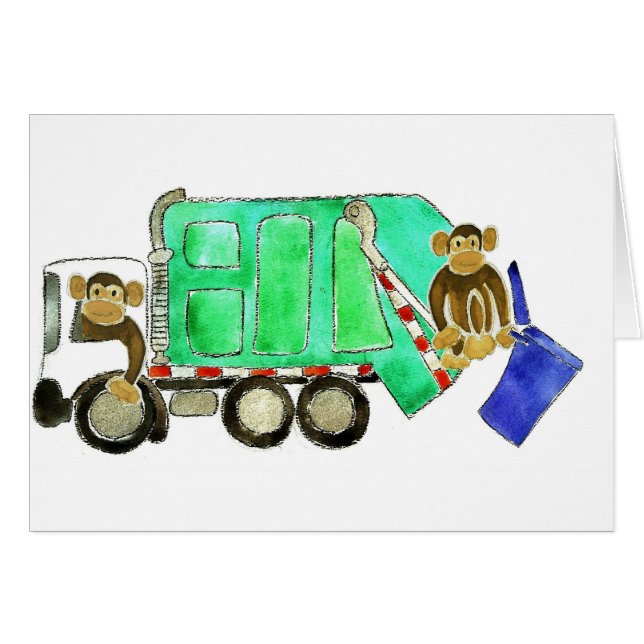 Garbage Truck Monkey (Front Horizontal)