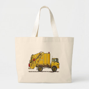 Garbage Truck Rear Loader Bags/Totes Large Tote Bag