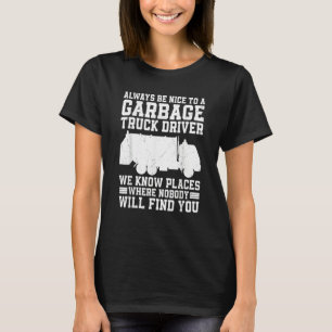 Garbage Truck Recycling Trash Truck Garbage Day Se T-Shirt