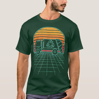 Garbage Truck Retro Vintage Waste Recycle Trash Co T-Shirt