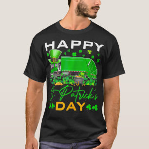 Garbage Truck Shamrocks St Patricks Day Boys Tank
