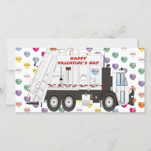 Garbage Truck Valentines Holiday Card