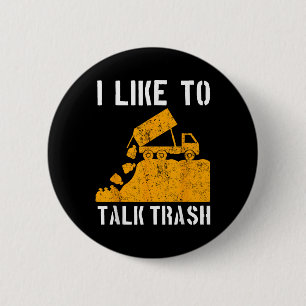 Garbage Truck Waste Recycle Trash Collector Earth 6 Cm Round Badge