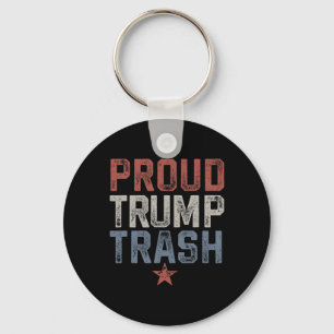 Garbage Trump Trash Trump 2024 Vintage Proud Trump Key Ring