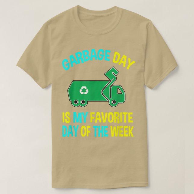 Garbage Uniform Trash Truck Kids Garbage Man Costu T-Shirt (Design Front)