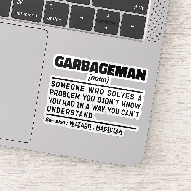 Garbageman Noun Definition Waste Collector Cool (Detail)