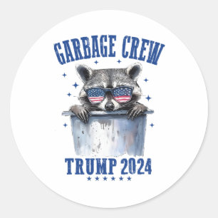Garbyge Crew Trump 2024 President 47 Trump 2024 Me Classic Round Sticker