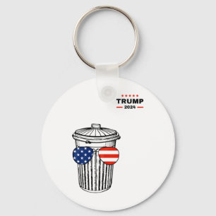 Garbyge For Trump 2024 Garge Truck Trash Can Vote Key Ring