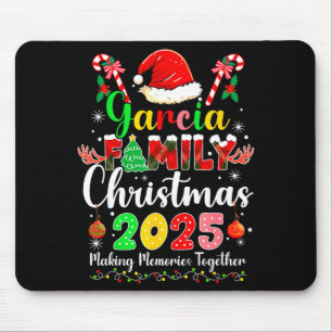 Garcia Family Christmas 2025 Matching Santa Hat Xm Mouse Pad
