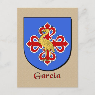 Garcia Family Heraldic Shield Postcard