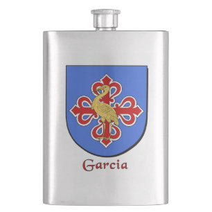 Garcia Heraldic Shield Hip Flask