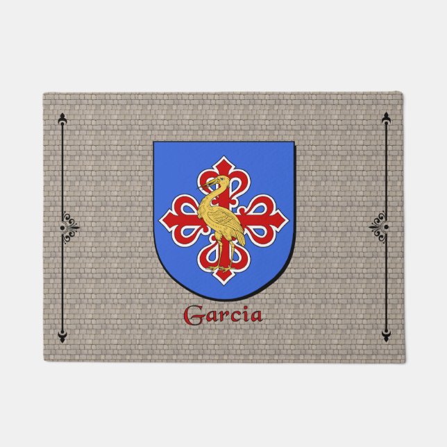Garcia Historical Shield on Cobblestone Doormat (Front)