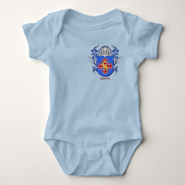 Garcia Historical Shield with Helm and Mantle Baby Bodysuit (Front)