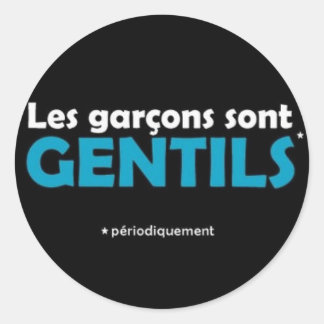 Garcons Classic Round Sticker