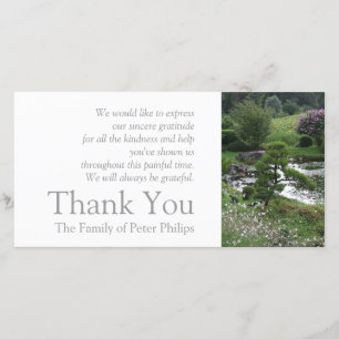 Garden 3 with Cats Sympathy Thank You 2 Card