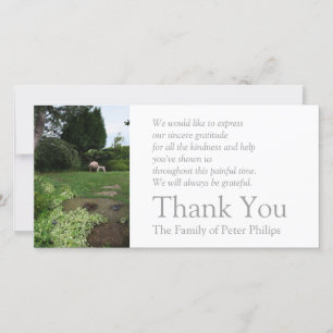 Garden 4 Armchair Sympathy Thank You 2 Card
