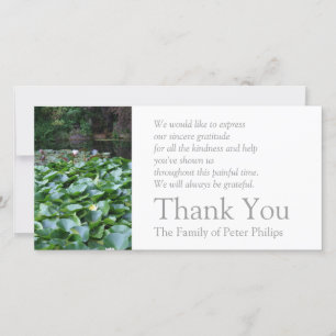 Garden 5 Lotus Sympathy Thank You 2 Card