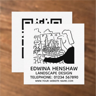 Garden and Landscape Design Promotional Square Business Card