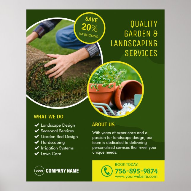 Garden And Landscaping Services Poster (Front)