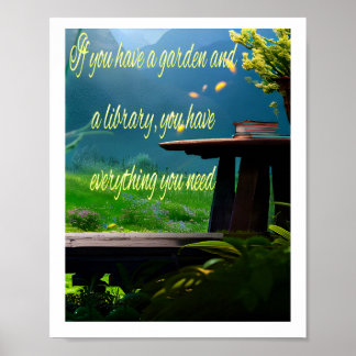 Garden and library poster
