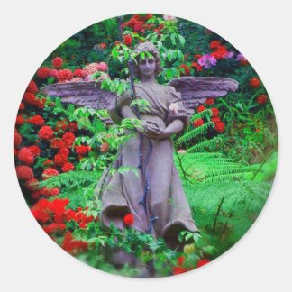 Garden Angel Classic Round Sticker