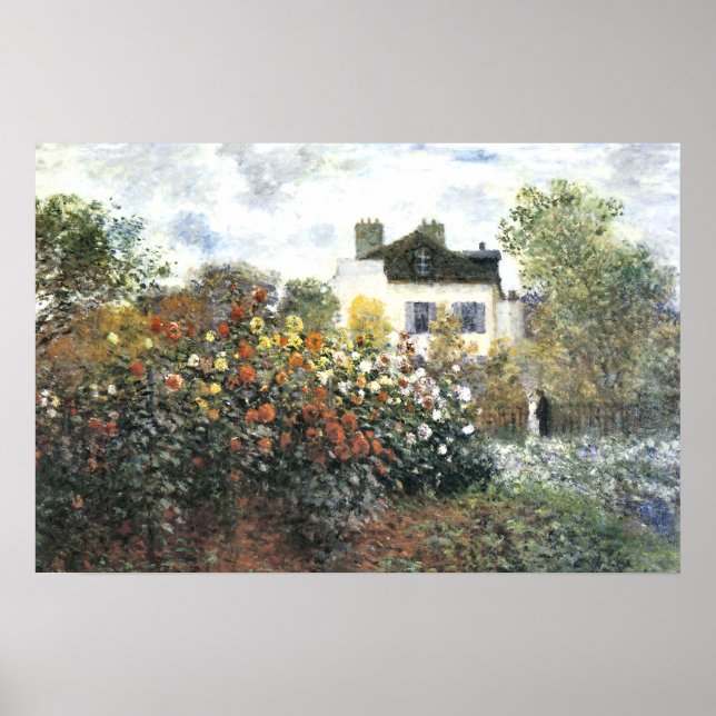 Garden at Argenteuil, Monet, Fine Art Poster (Front)