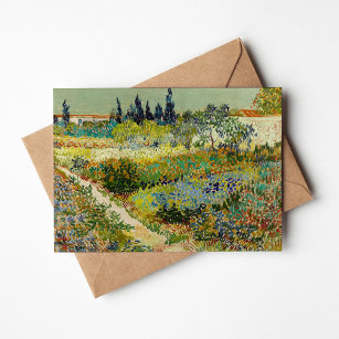 Garden at Arles   Vincent Van Gogh Card