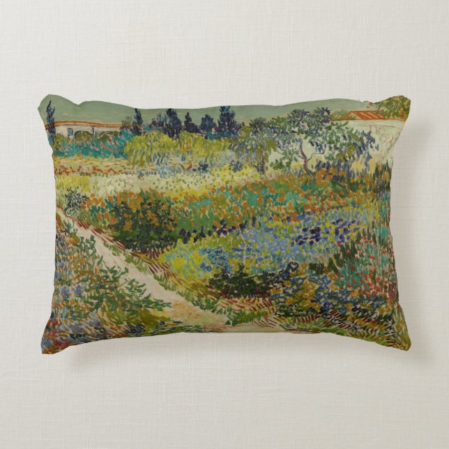 Garden at Arles - Vincent Van Gogh Decorative Cushion (Front)