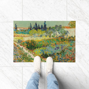 Garden at Arles Vincent van Gogh Doormat