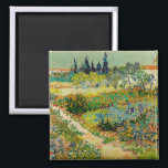 Garden at Arles | Vincent Van Gogh Magnet<br><div class="desc">Garden at Arles (1888) by Dutch post-impressionist artist Vincent Van Gogh. Original artwork is an oil on canvas depicting a lush landscape of colourful flowers. 

Use the design tools to add custom text or personalise the image.</div>
