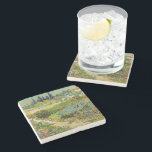 Garden at Arles | Vincent Van Gogh Stone Coaster<br><div class="desc">Garden at Arles (1888) by Dutch post-impressionist artist Vincent Van Gogh. Original artwork is an oil on canvas depicting a lush landscape of colourful flowers. 

Use the design tools to add custom text or personalise the image.</div>
