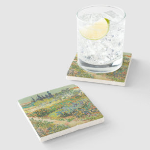 Garden at Arles Vincent van Gogh Stone Coaster