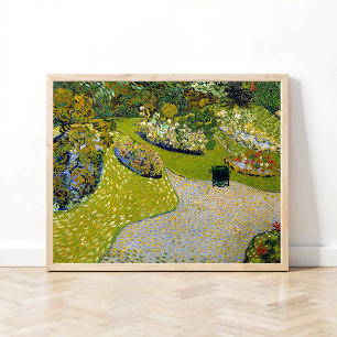 Garden at Auvers, Vincent van Gogh Poster